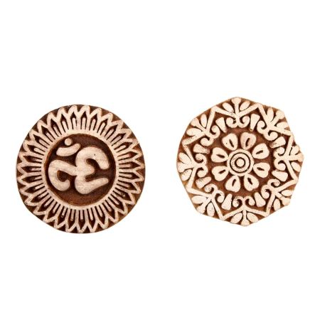 Set of 2 Piece New Mix Wooden Printing Block